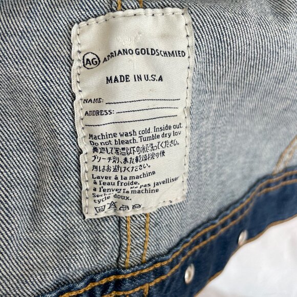 AG Adriano Goldschmied - Robyn Denim Jacket, Size L - Picture 7 of 9